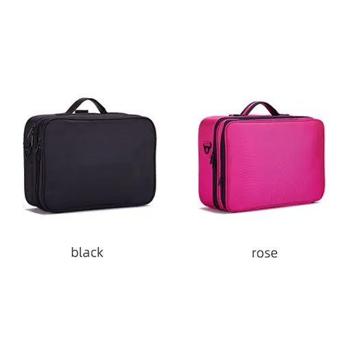 Hot Fashion Divider Removable Zipper Mirror Makeup Travel Box Set